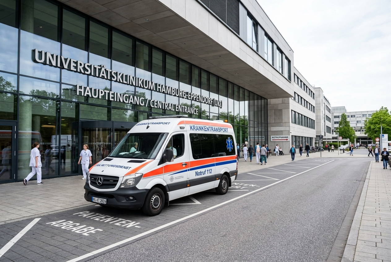 Klinik Einweisung und Entlassung Düsseldorf vor Großklinikum